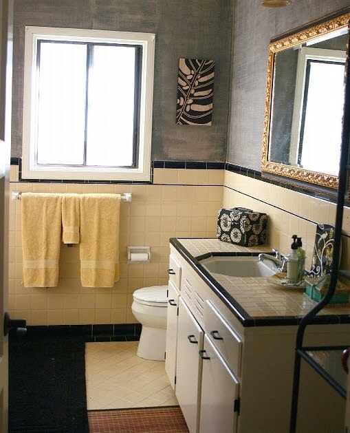 yellow and black bathroom tile – Hanbury House
